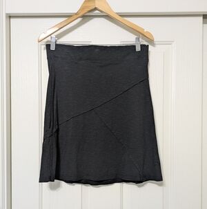 HORNY TOAD Black Oblique Knee Length A-line Skirt Women's Small